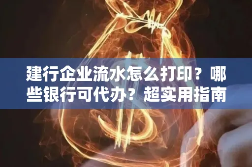 建行企业流水怎么打印?哪些银行可代办?超实用指南来了!