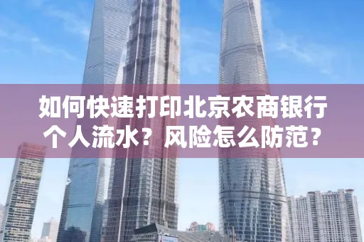 如何快速打印北京农商银行个人流水?风险怎么防范?
