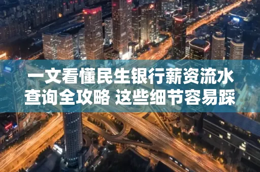 一文看懂民生银行薪资流水查询全攻略 这些细节容易踩雷