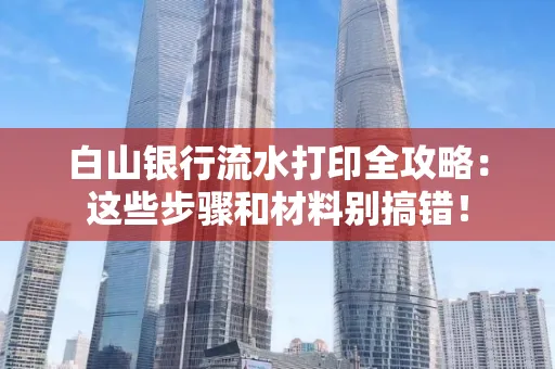 白山银行流水打印全攻略:这些步骤和材料别搞错!