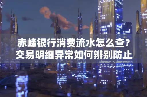赤峰银行消费流水怎么查?交易明细异常如何辨别防止诈骗