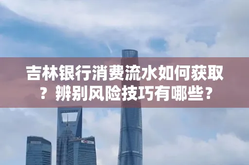 吉林银行消费流水如何获取?辨别风险技巧有哪些?