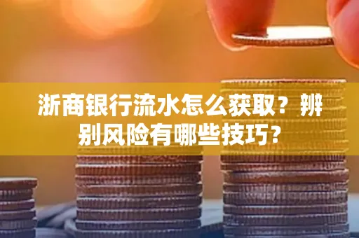 浙商银行流水怎么获取?辨别风险有哪些技巧?
