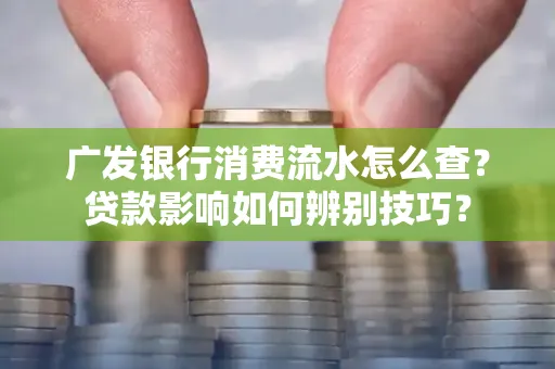 广发银行消费流水怎么查?贷款影响如何辨别技巧?