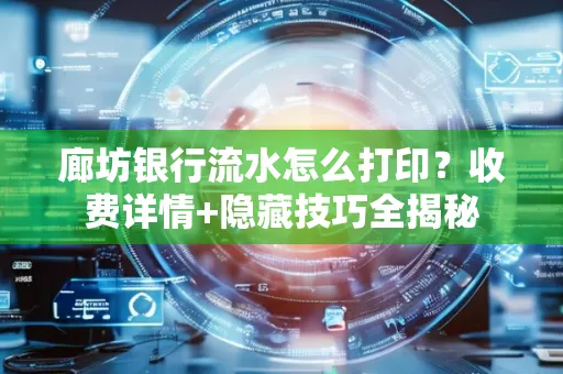 廊坊银行流水怎么打印?收费详情+隐藏技巧全揭秘