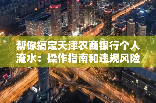 帮你搞定天津农商银行个人流水:操作指南和违规风险避坑攻略