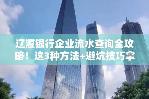 辽源银行企业流水查询全攻略!这3种方法+避坑技巧拿好不谢