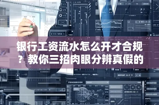 银行工资流水怎么开才合规?教你三招肉眼分辨真假的方法!