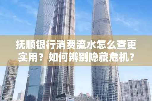 抚顺银行消费流水怎么查更实用?如何辨别隐藏危机?