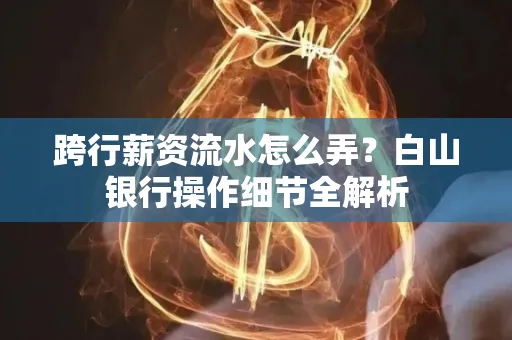 跨行薪资流水怎么弄?白山银行操作细节全解析