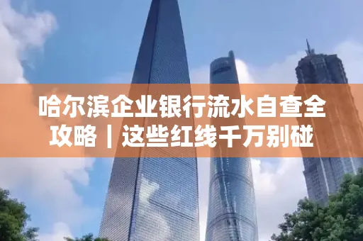 哈尔滨企业银行流水自查全攻略|这些红线千万别碰