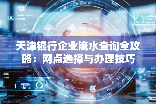 天津银行企业流水查询全攻略:网点选择与办理技巧