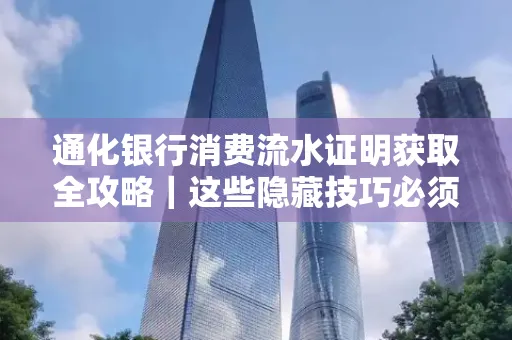 通化银行消费流水证明获取全攻略|这些隐藏技巧必须掌握