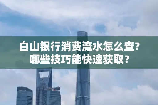 白山银行消费流水怎么查?哪些技巧能快速获取?