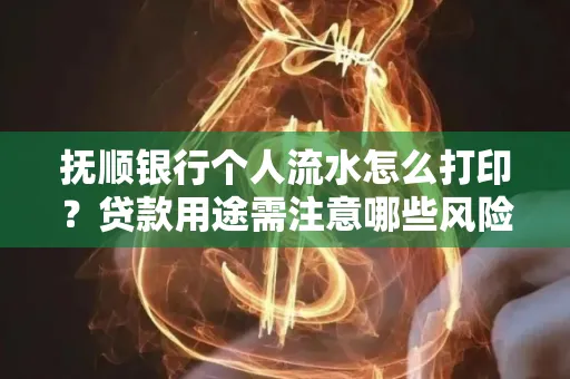 抚顺银行个人流水怎么打印?贷款用途需注意哪些风险?