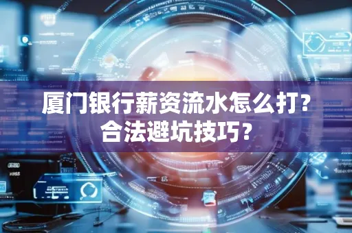 厦门银行薪资流水怎么打?合法避坑技巧?
