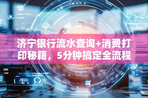 济宁银行流水查询+消费打印秘籍,5分钟搞定全流程