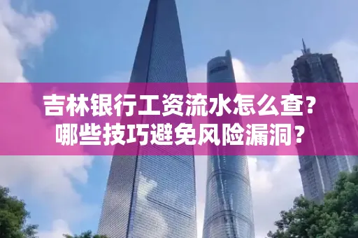 吉林银行工资流水怎么查?哪些技巧避免风险漏洞?