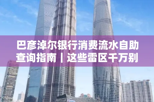 巴彦淖尔银行消费流水自助查询指南|这些雷区千万别踩