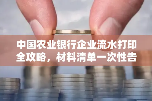 中国农业银行企业流水打印全攻略,材料清单一次性告诉你